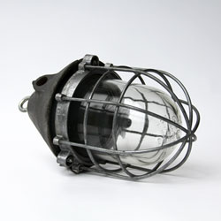 Industrial Lamp - Ceiling Light- 1950's - East German lamp shades - for sale UK