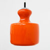 Retro Orange Glass Ceiling Light by Peill & Putzler, Germany, 1970s