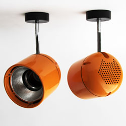 Vintage Orange Spotlights by Staff Leuchten - 1970s retro