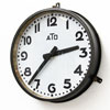 ATO station clock, french industrial Clock - vintage factory clock