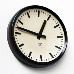 Vintage Czech Bakelite Industrial Clock, 1950s