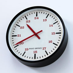 British Post Office Clock, Vintage Industrial Clock 1970s Retro