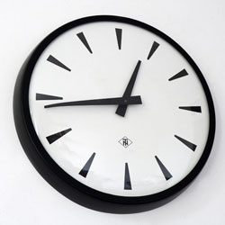 industrial clock. Vintage factory clock by T&N Germany 1950s