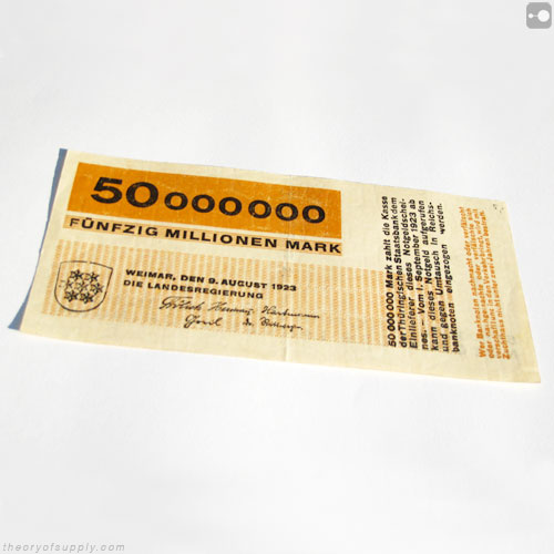 Herbert Bayer, Bauhaus Graphic Design, Typography - Weimar banknote 1923