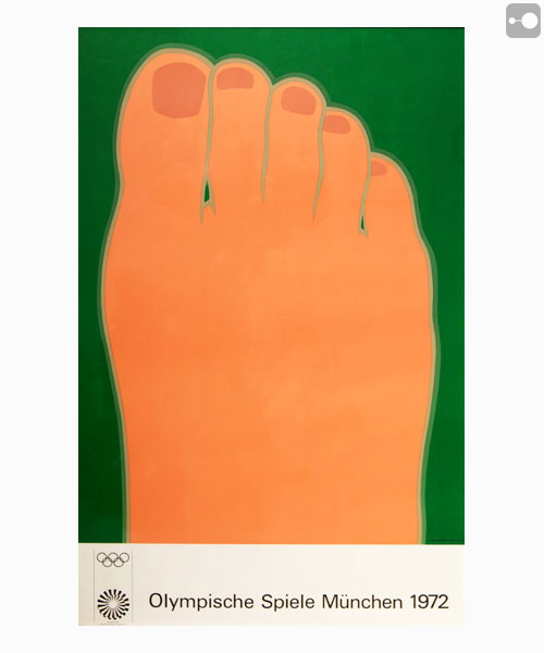 Olympic Poster, Munich 1972, Otl Aicher Design, Tom Wesselman, Ulm School